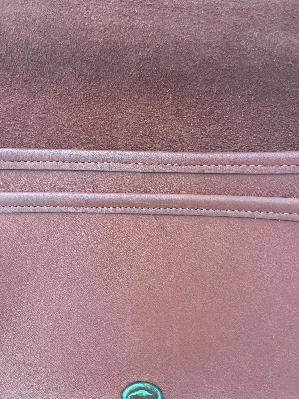 Vintage Coach 9755 Penny Pocket Purse in brick red glove tanned leather - Picture 9 of 15